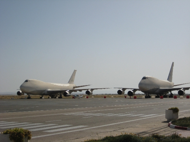 Saddam's 747 at Tozeur Airport with Lucky Lady Too